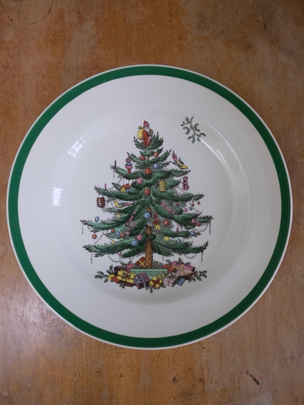 Vintage SPODE Christmas Tree S3324 C English Dinner Plate 10.5”